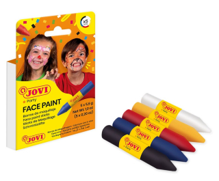 Farby na tvár 5ks x 5,6g /60mm, d10mm/ tyčinky